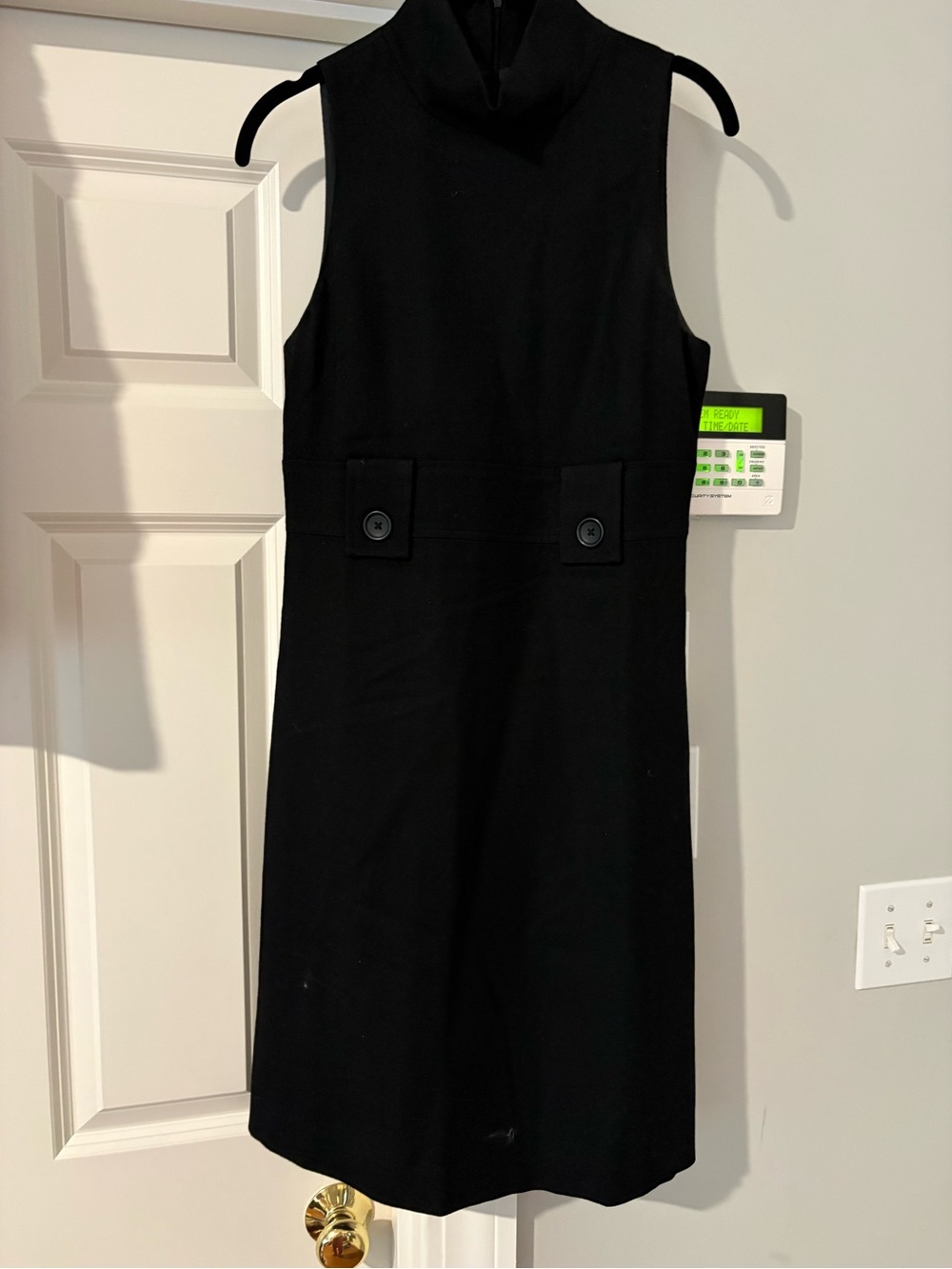 Banana Republic Black Wool Shell Dress, mock neck